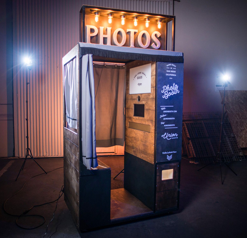 Vintage style enclosed photo booth