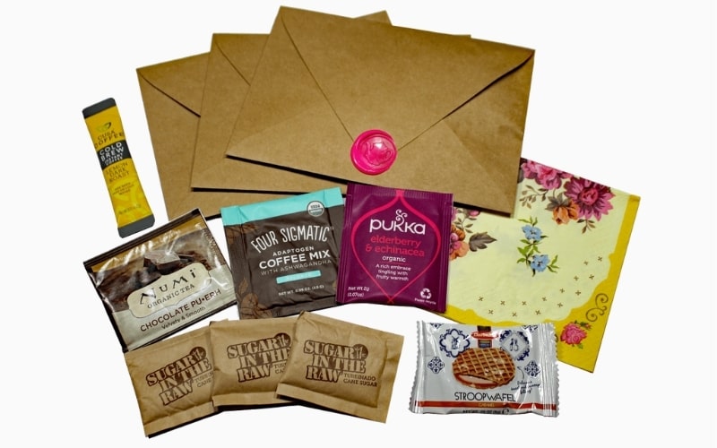 Virtual tea and coffee tasting kit for online events